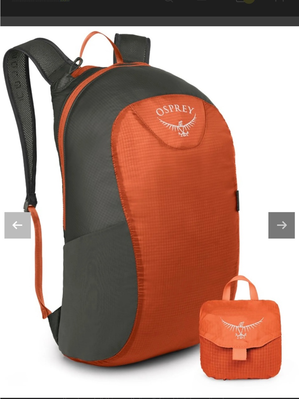 Osprey Lightweight Orange Packable Backpack Osprey Ultralight Stuff Pack